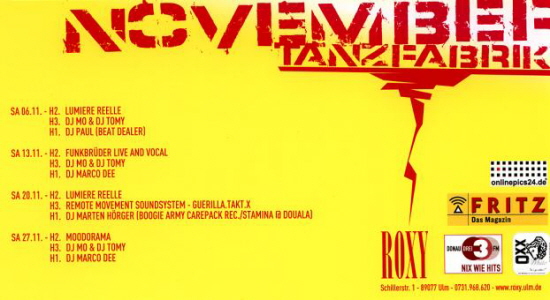 Roxy 2004 November Flyer